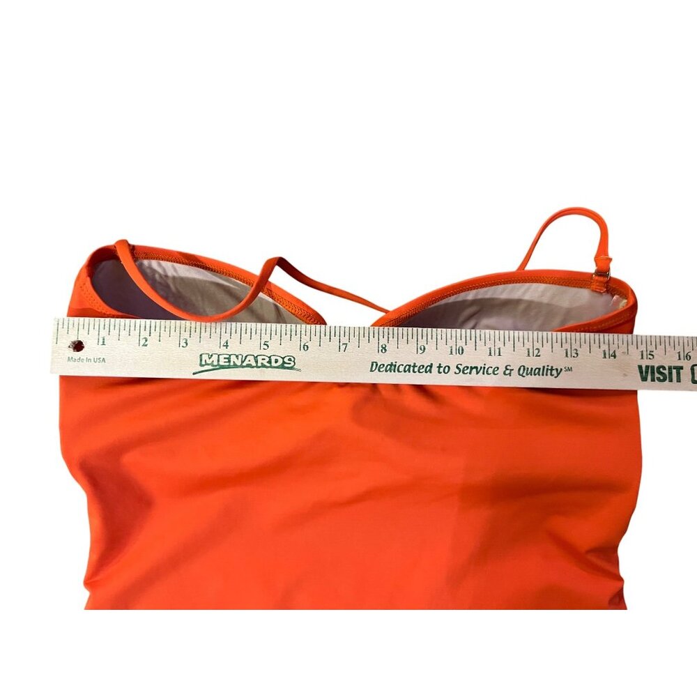 La Blanca Tankini Top Swimsuit Womens 12 Used Orange - Picture 11 of 13
